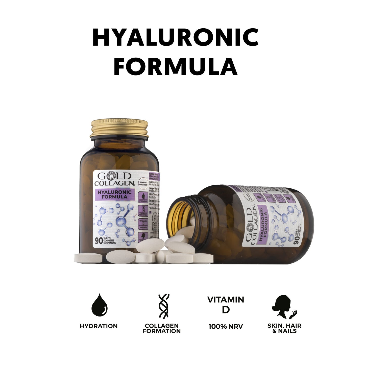 Gold Collagen Hyaluronic Formula 90 TABS 25+