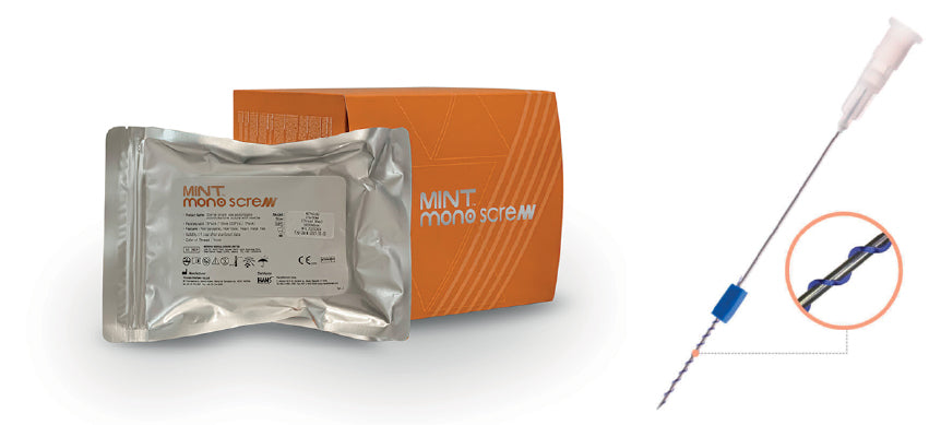 Mint Mono Screw PDO Fäden 10 x 5 Pouches - Belderma