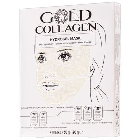 Gold Collagen HYDROGEL MASK SET 4x 25+
