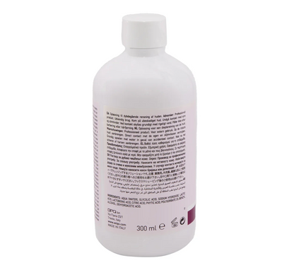 Rückseite der WiQo P Solution 300 ml – professionelle Vorbehandlungslösung zur Hautreinigung und Vorbereitung ästhetischer Behandlungen